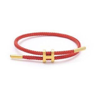 Waterproof Adjustable Luxury Rope Bracelet , Letter H